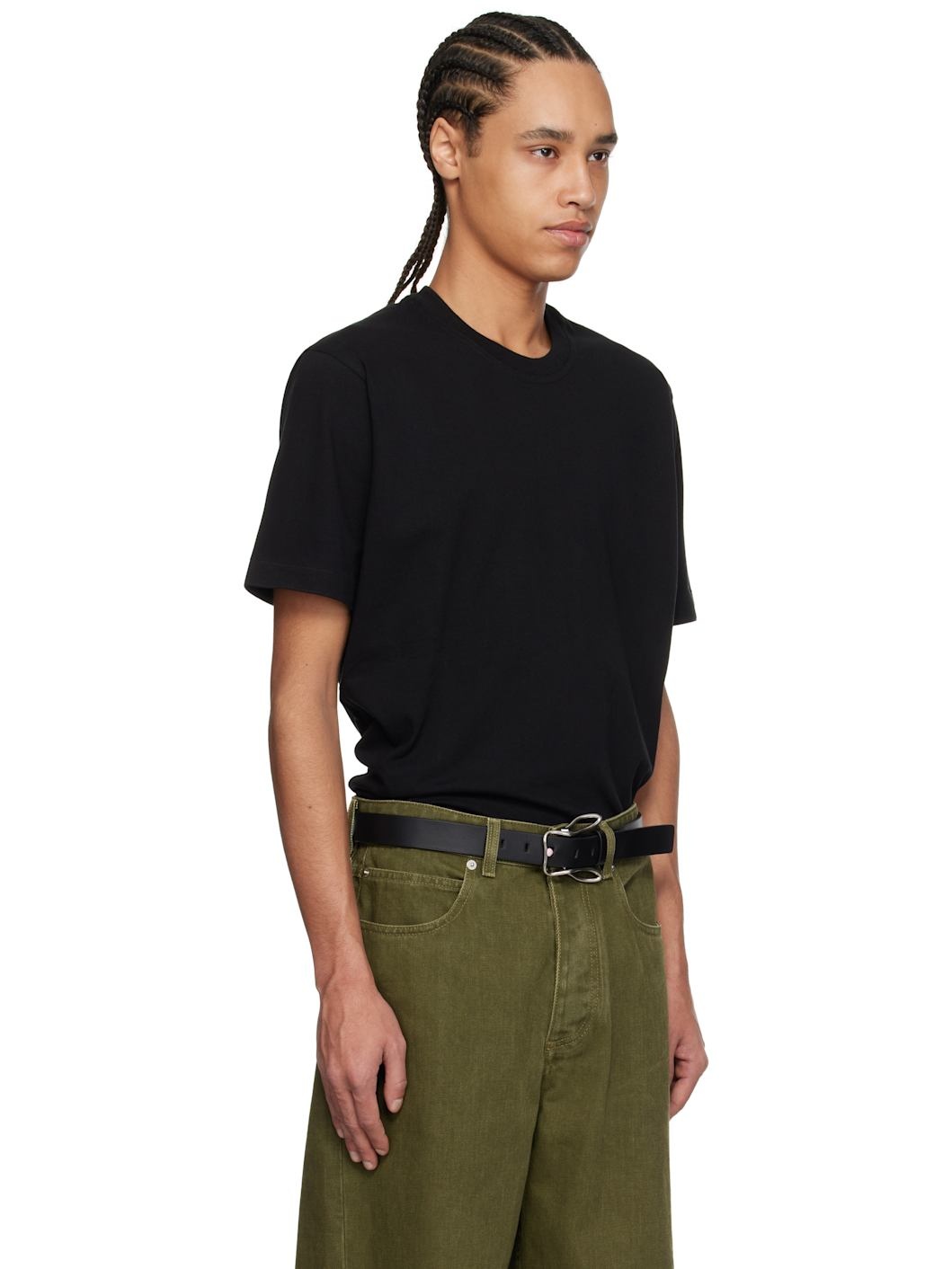 Black Cotton Jersey T-shirt - 2