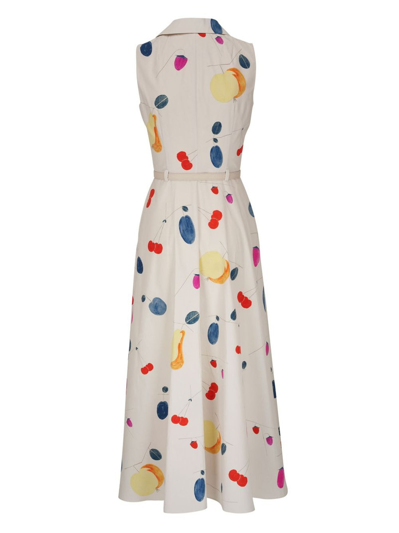 AKRIS abstract-print silk dress outlook