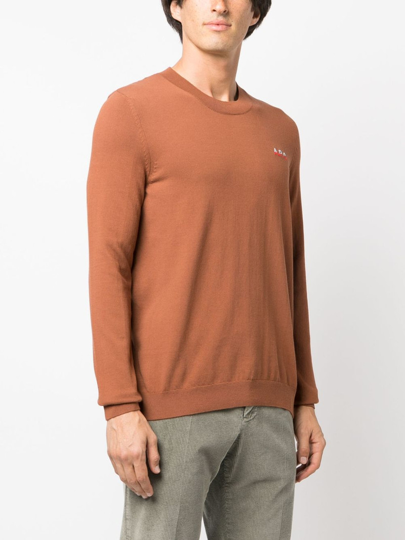 logo-embroidered fine-knit jumper 3