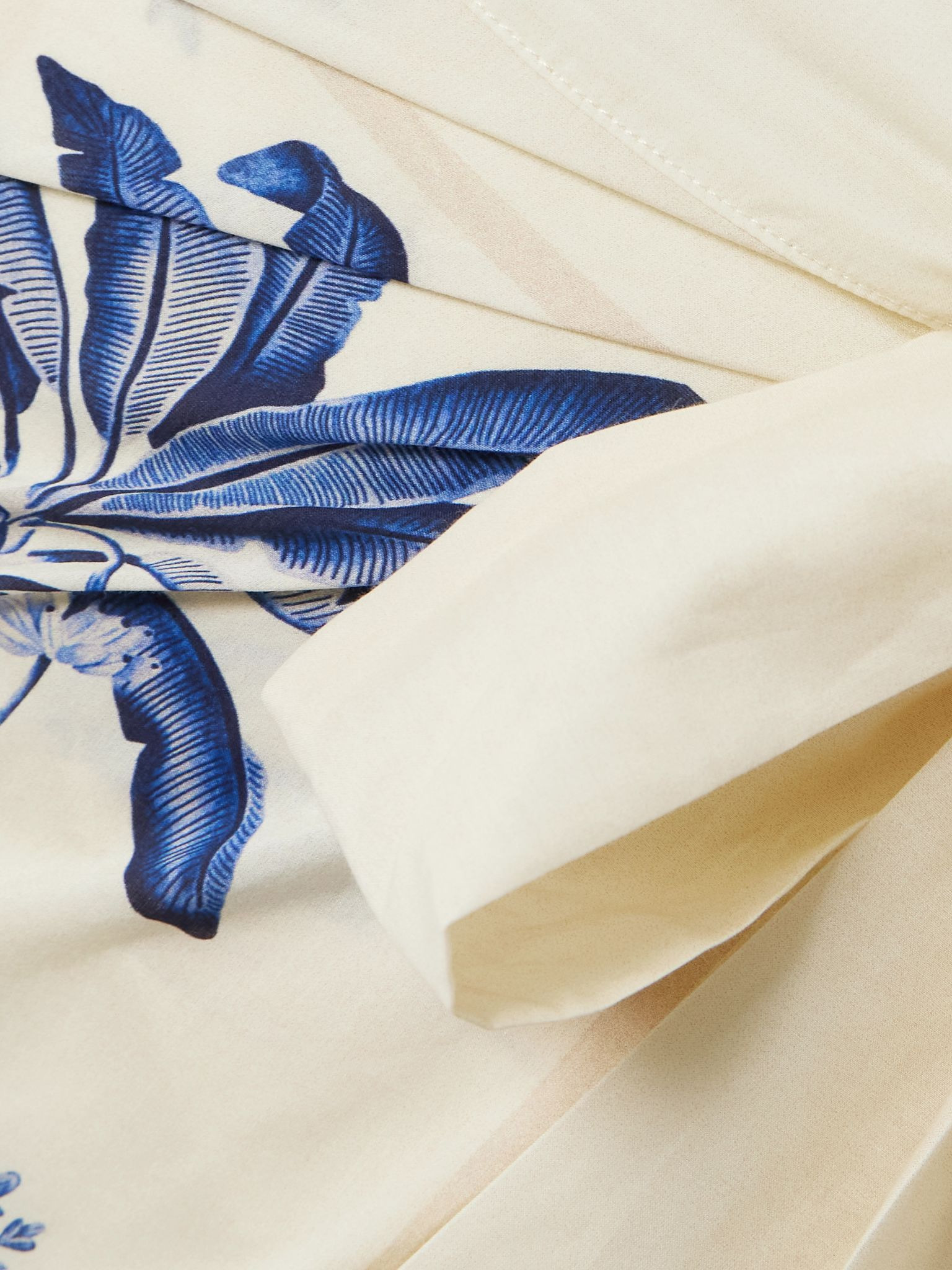 Lavanda Wild floral-print cotton and silk-voile pareo Cream - 3