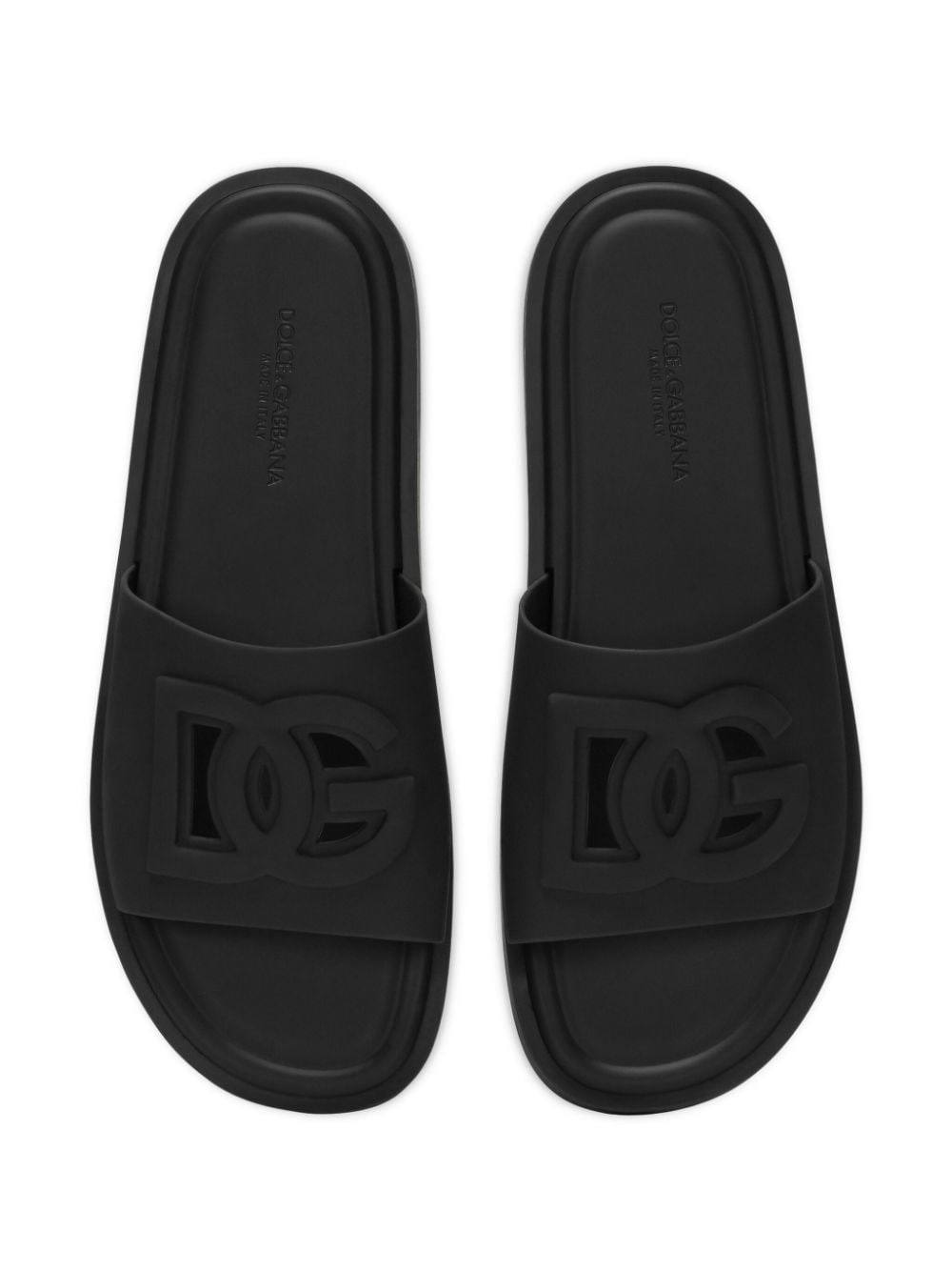 logo-embossed open-toe slides - 4