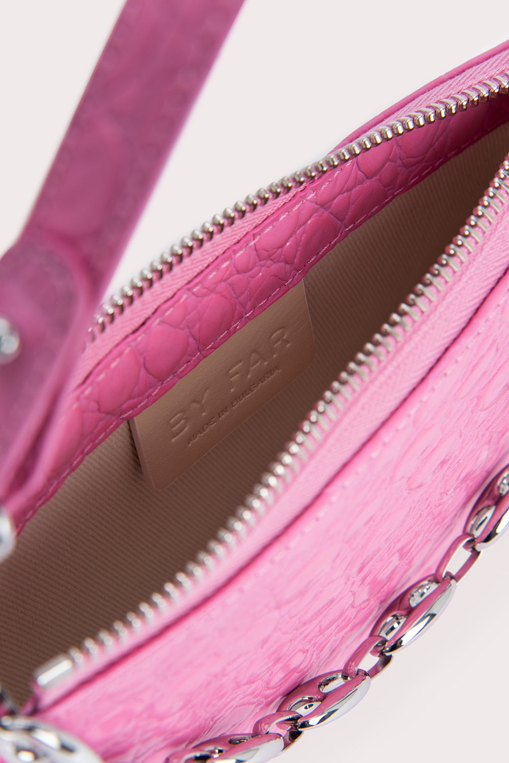 Mini Rachel Lipstick Circular Croco Embossed Leather - 7