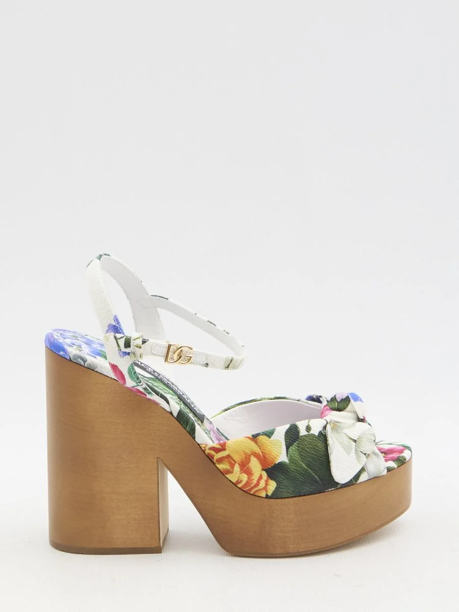 Dolce & Gabbana Floral Platform Sandals - 1