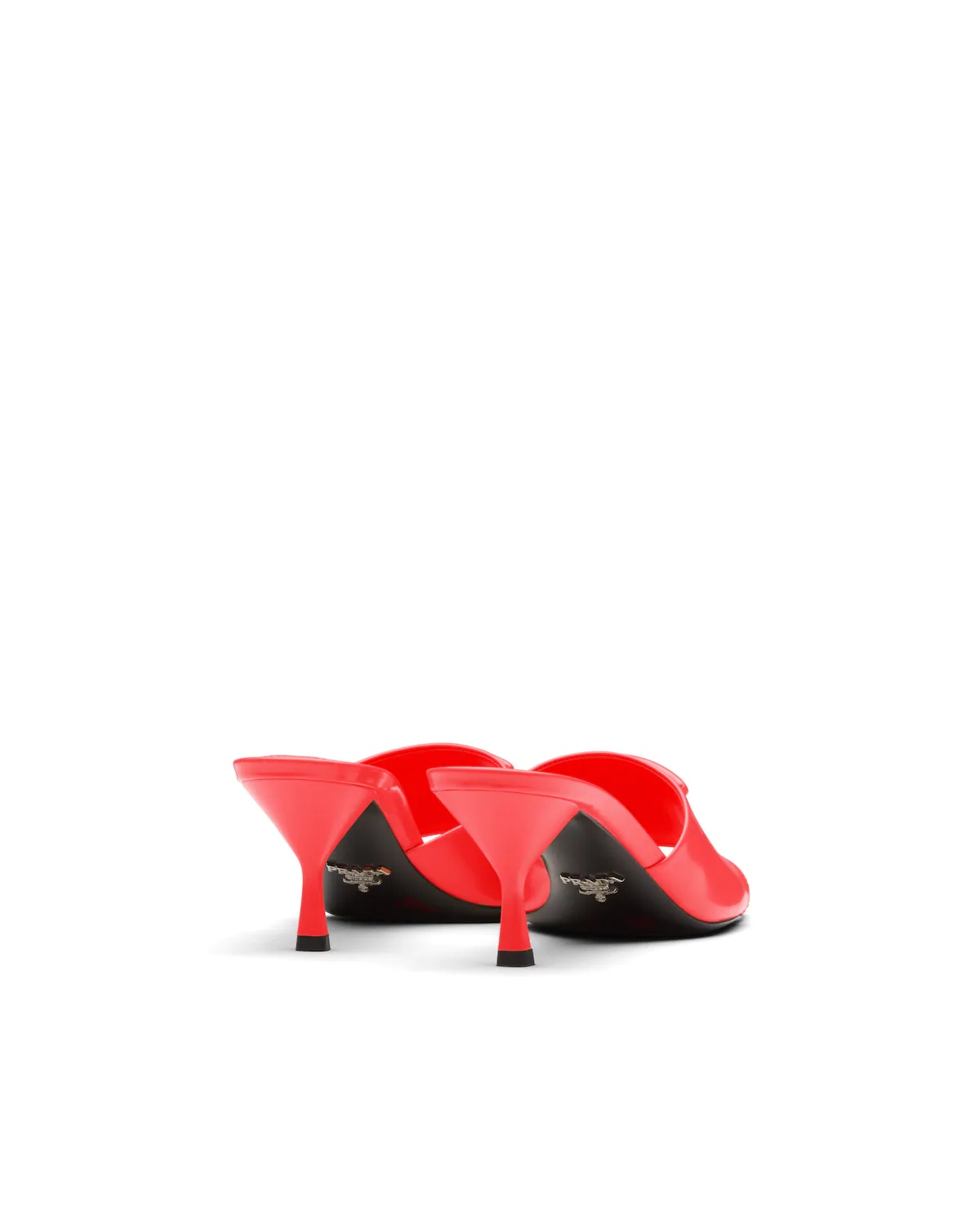 Brushed leather heeled slides - 4