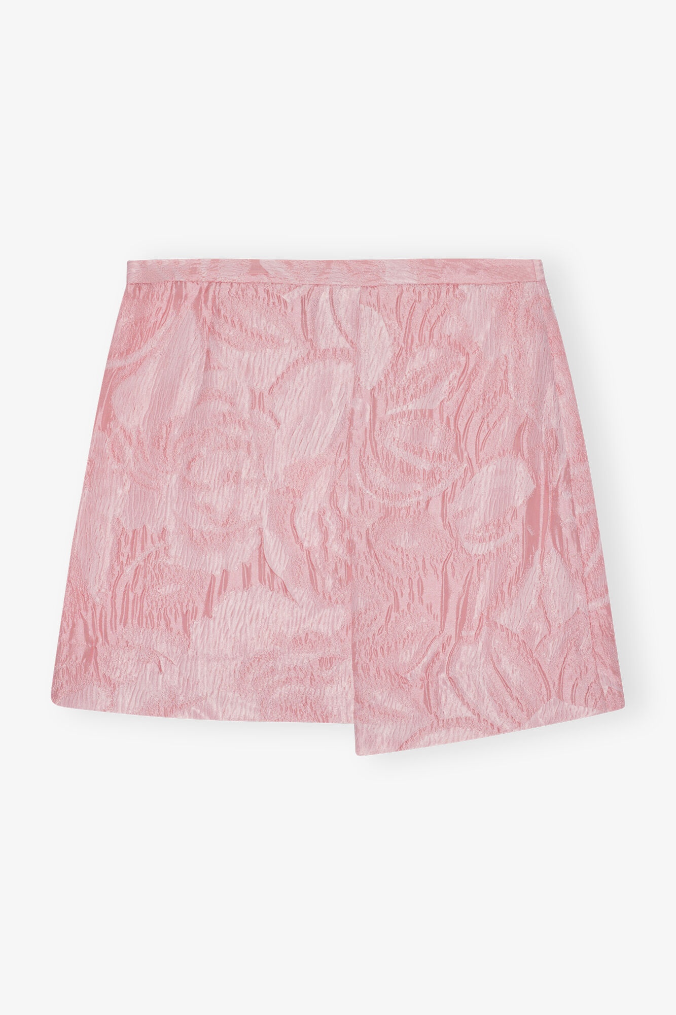 PINK TEXTURED CLOQUÉ MINI SKIRT - 6