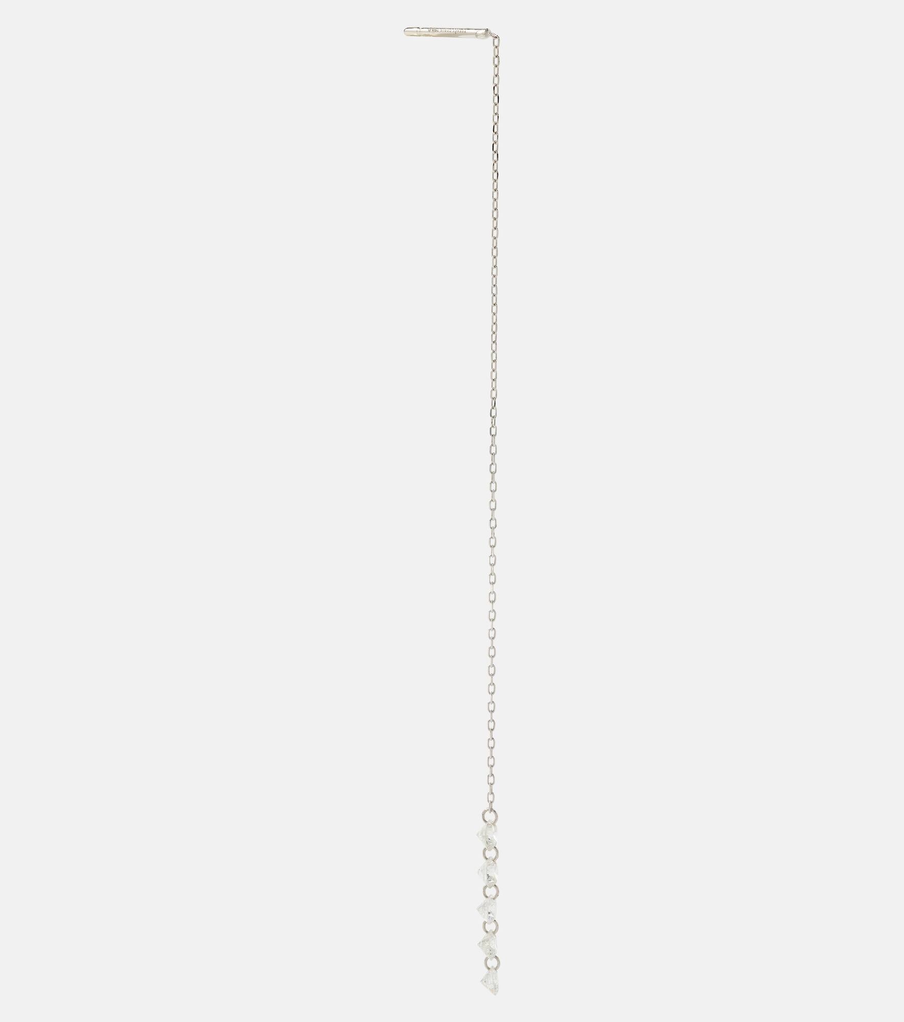 Danaé 18kt white gold drop earrings with diamonds - 4