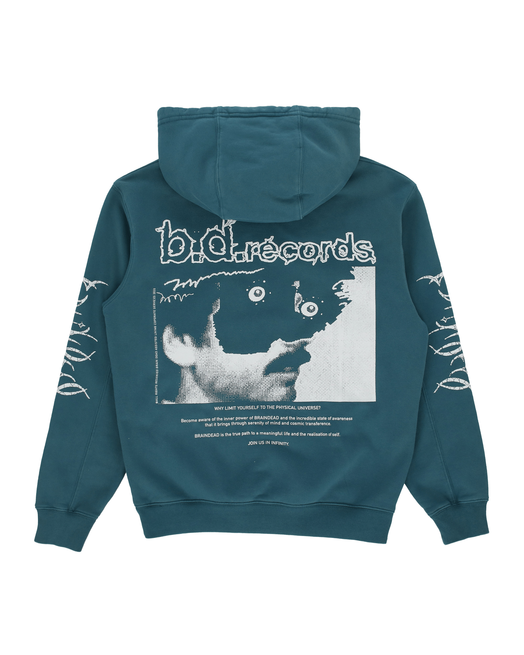 Psycho Meditation Hooded Sweatshirt Blue - 3