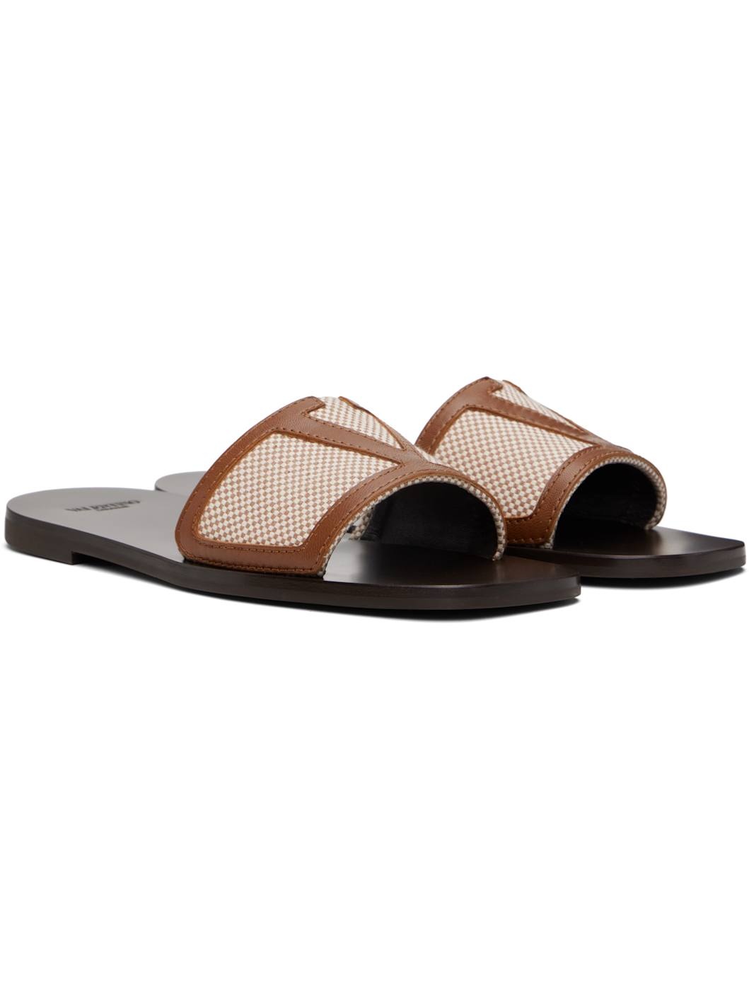 Off-White & Brown Viva Superstar Slide Sandals - 4