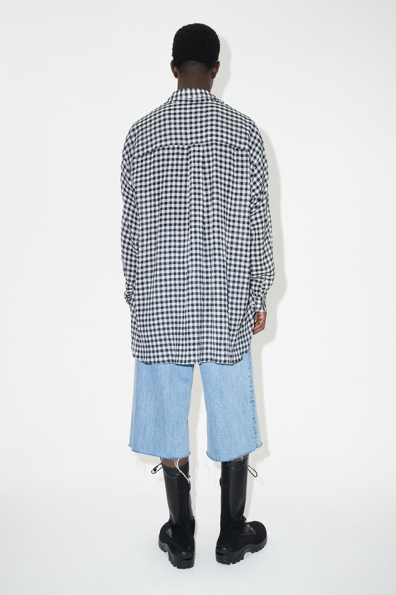 Our Legacy Darling Shirt Black/White Table Cloth Check outlook
