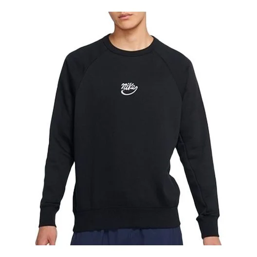 Nike SB ICON Fleece Lined Skateboard Casual Sports Round Neck Pullover Black 885846-010 - 1