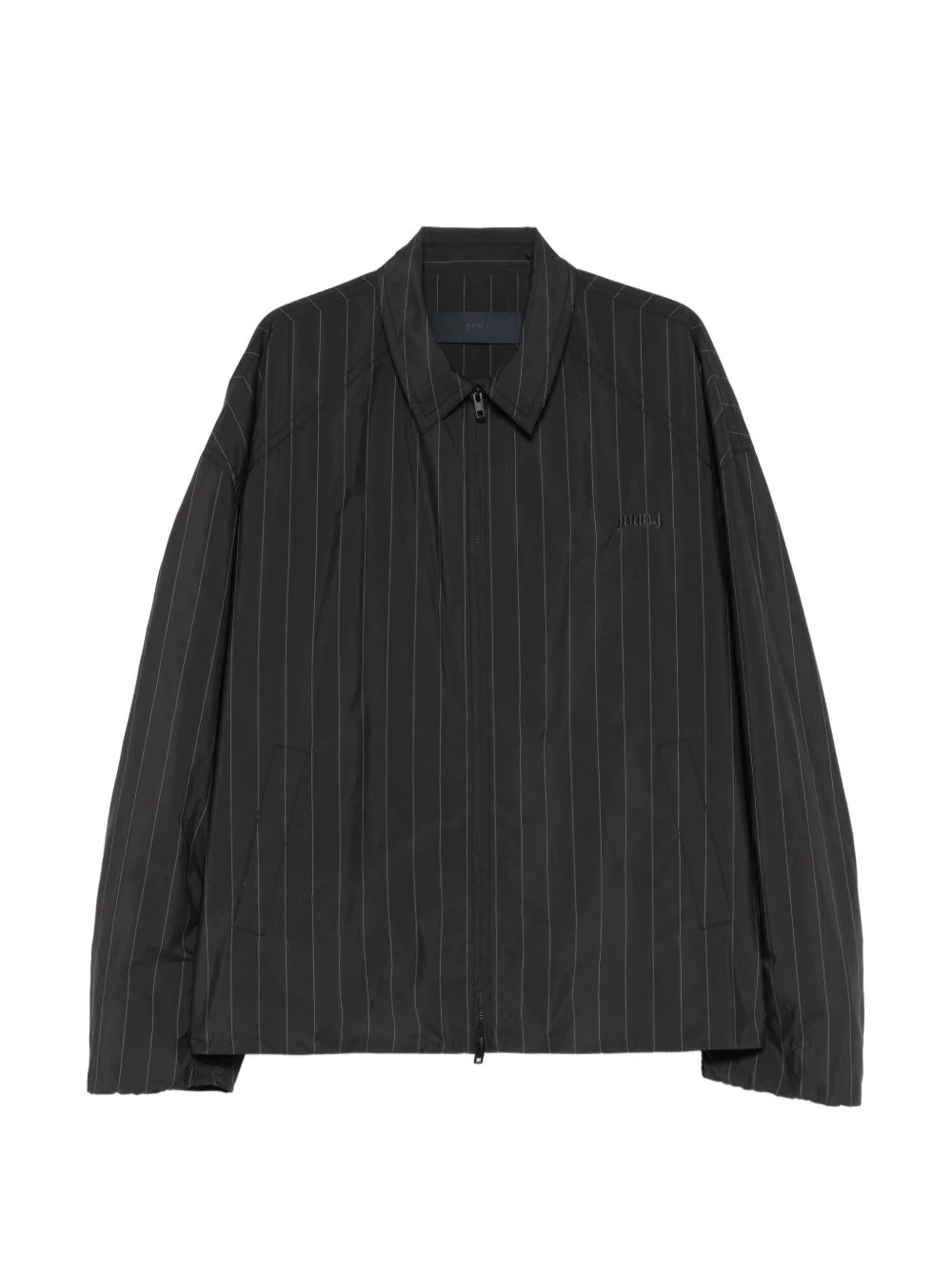 pinstriped zip jacket - 1