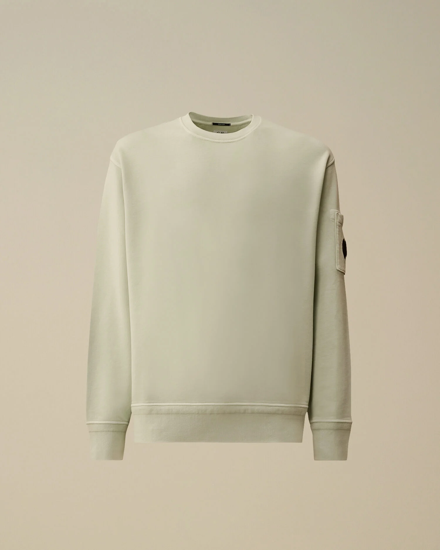 Cotton Diagonal Fleece Resist Dyed Crewneck Lens Sweatshirt - 1