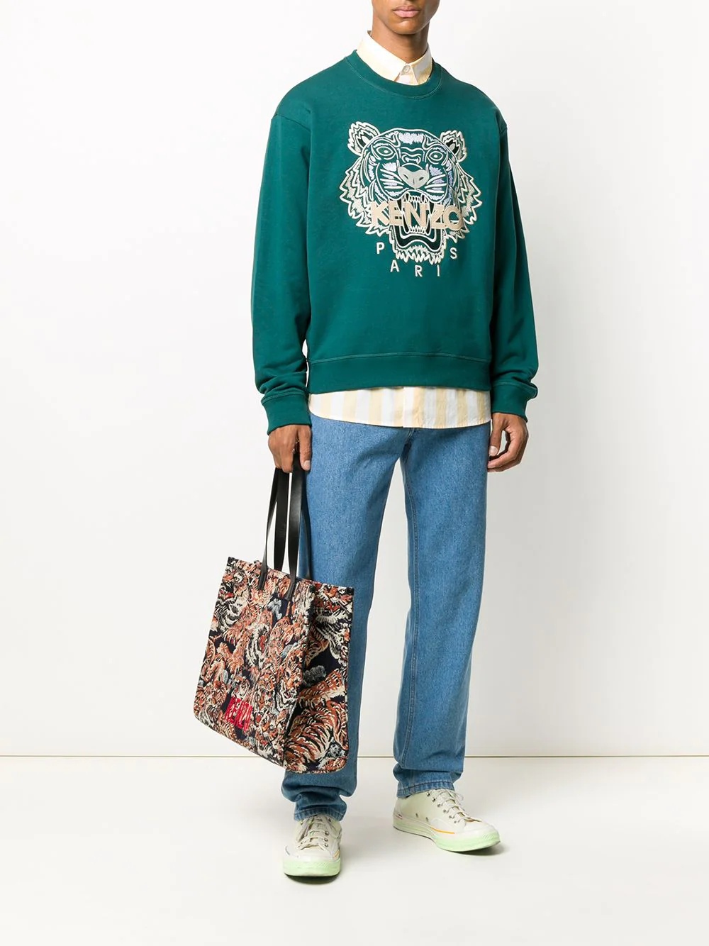 tiger-motif sweatshirt - 2