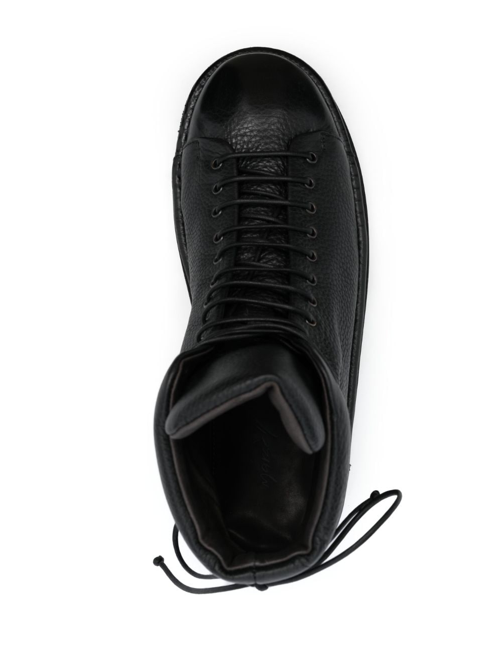 textured-finish round-toe boots - 4