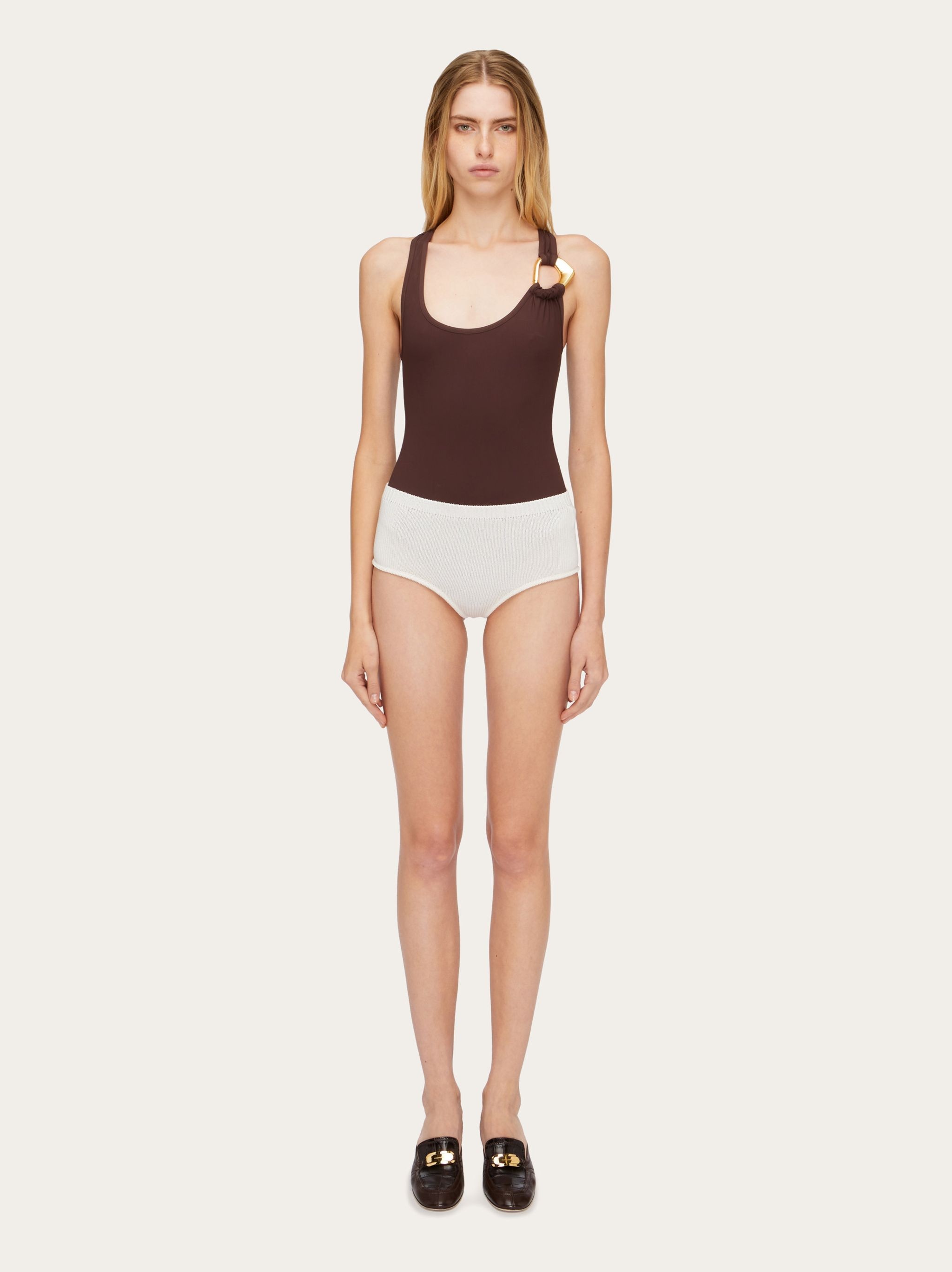 Swimsuit with metallic insert - 5