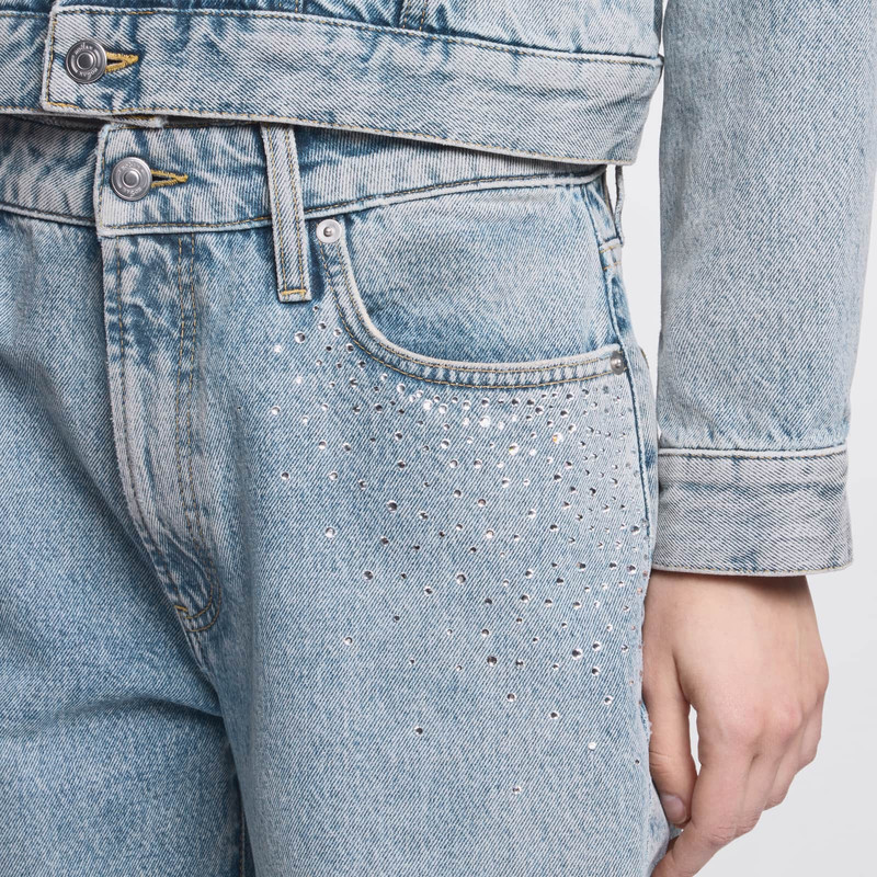 5 Pocket Jeans with rhinestones 5