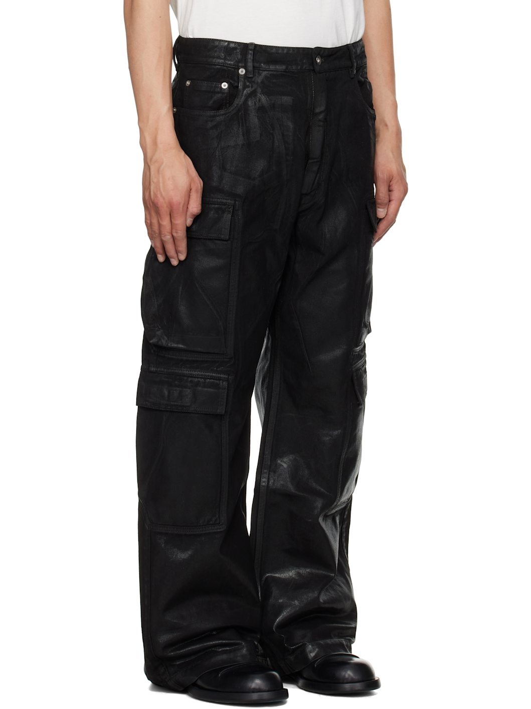 Black Hollywood Double Cargo Jeans - 2