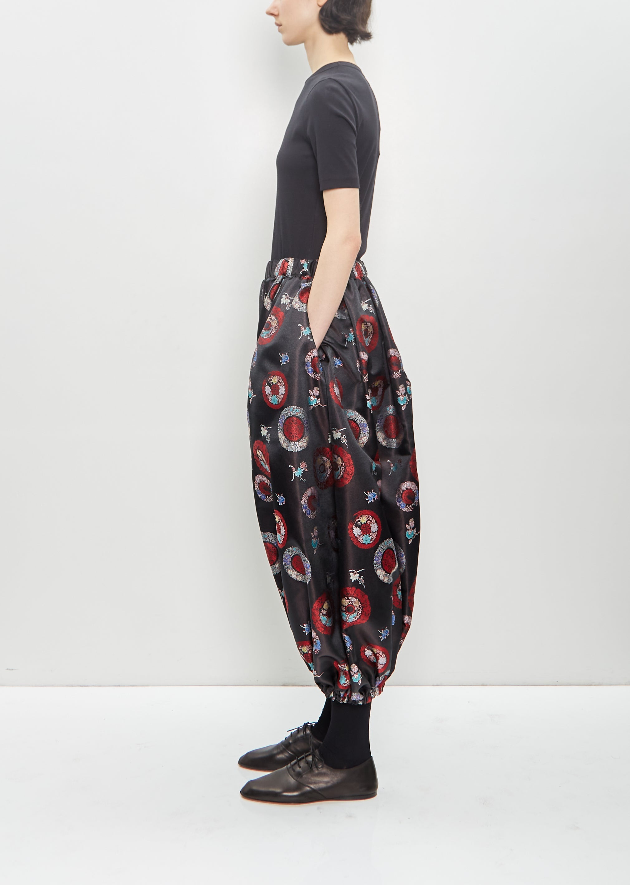 Polyester Jacquard Balloon Pants - 2