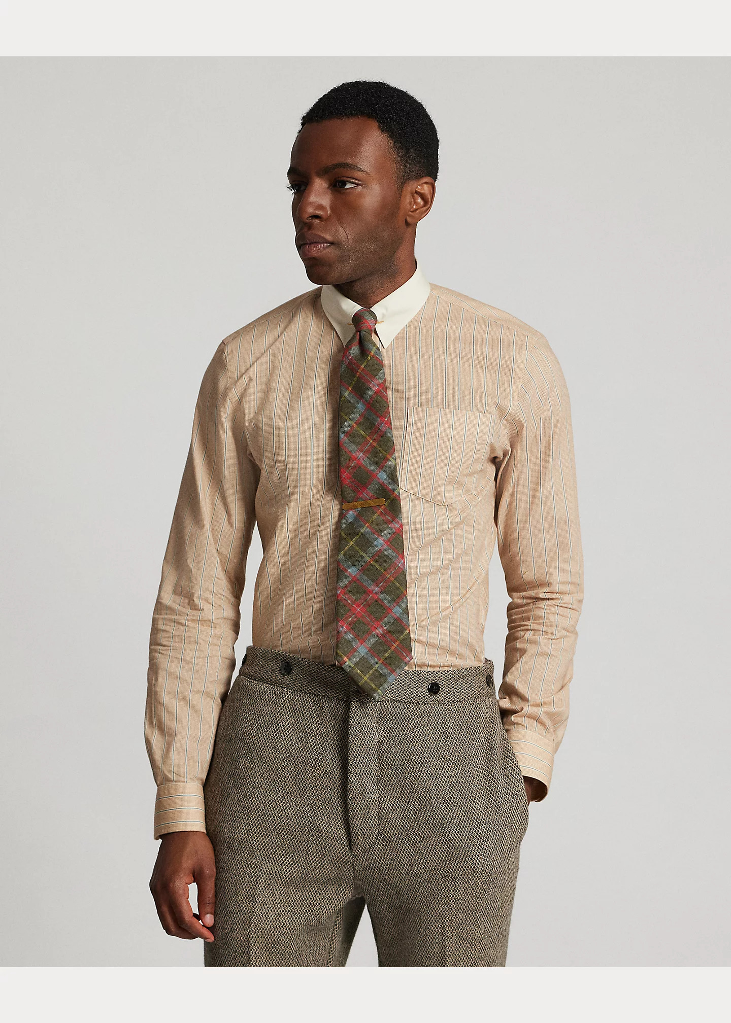 Slim Fit Stripe-Print Woven Shirt - 2