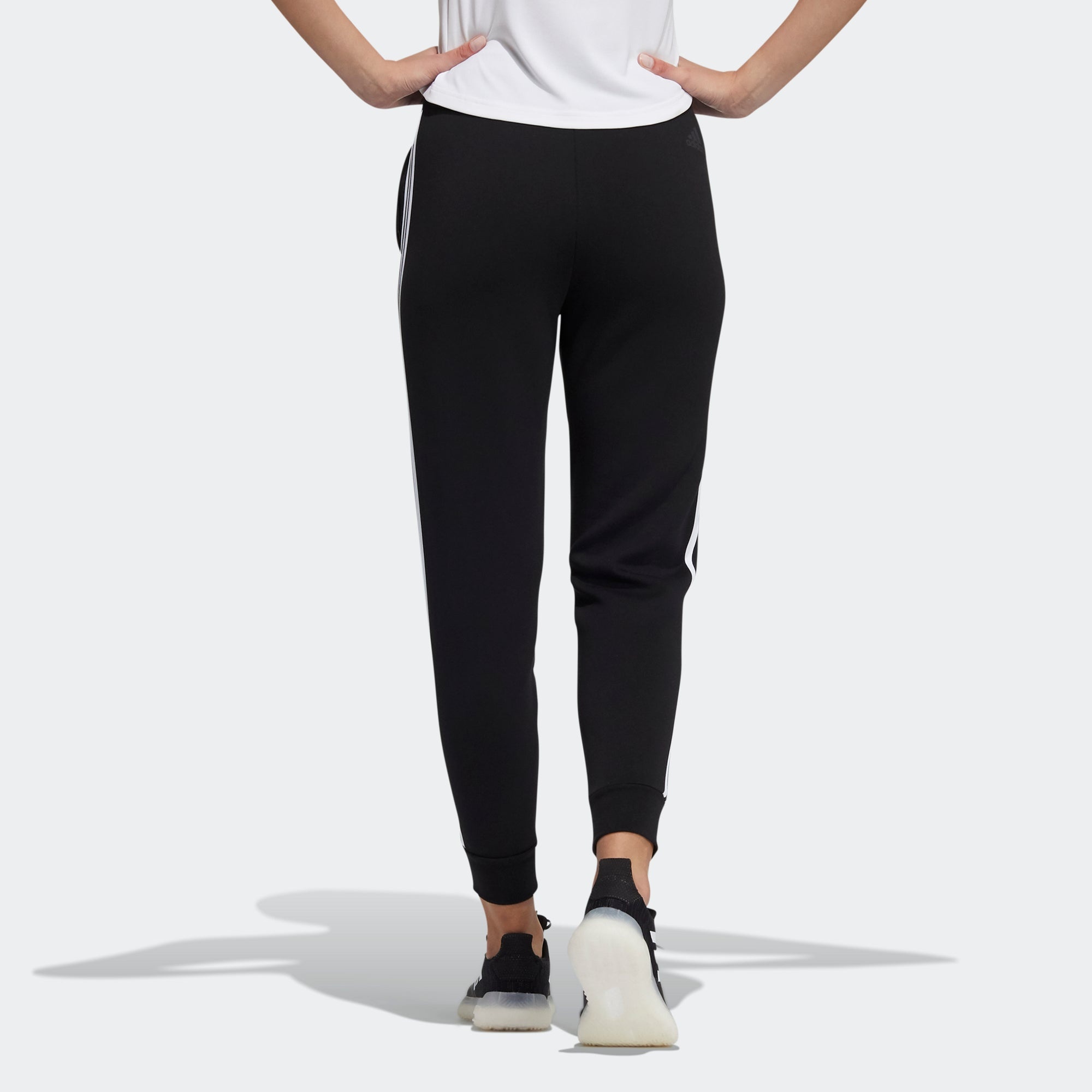 (WMNS) adidas Fi W Pt Dk Rlx Casual Sports Running Bundle Feet Long Pants/Trousers Black H09691 - 3