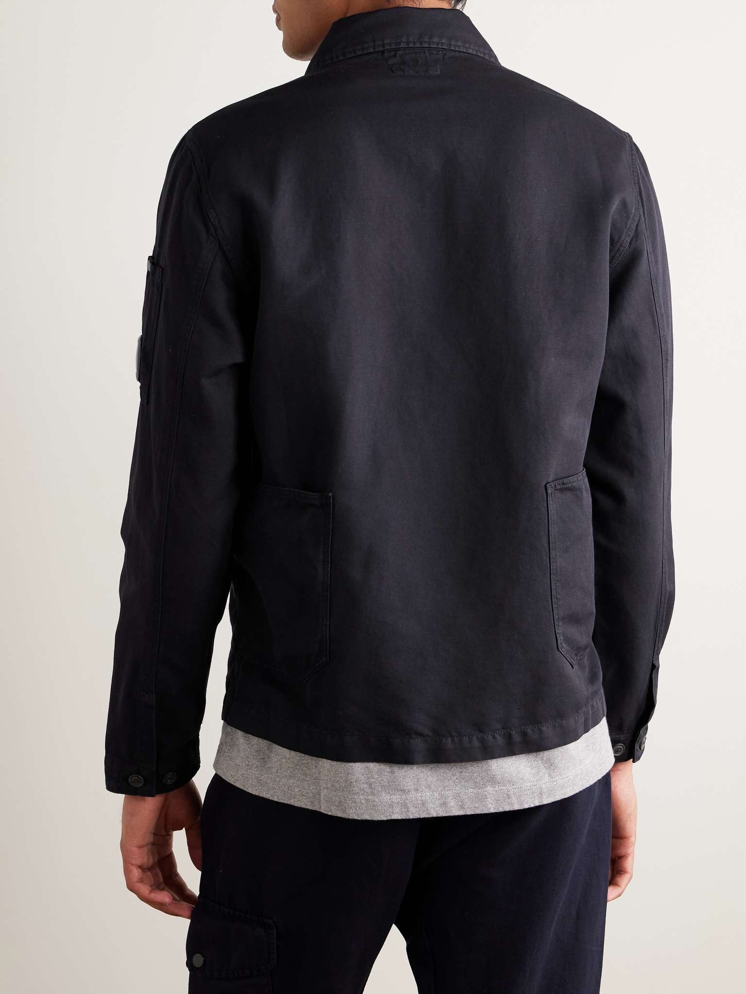 Logo-Appliquéd Cotton and Linen-Blend Overshirt - 3