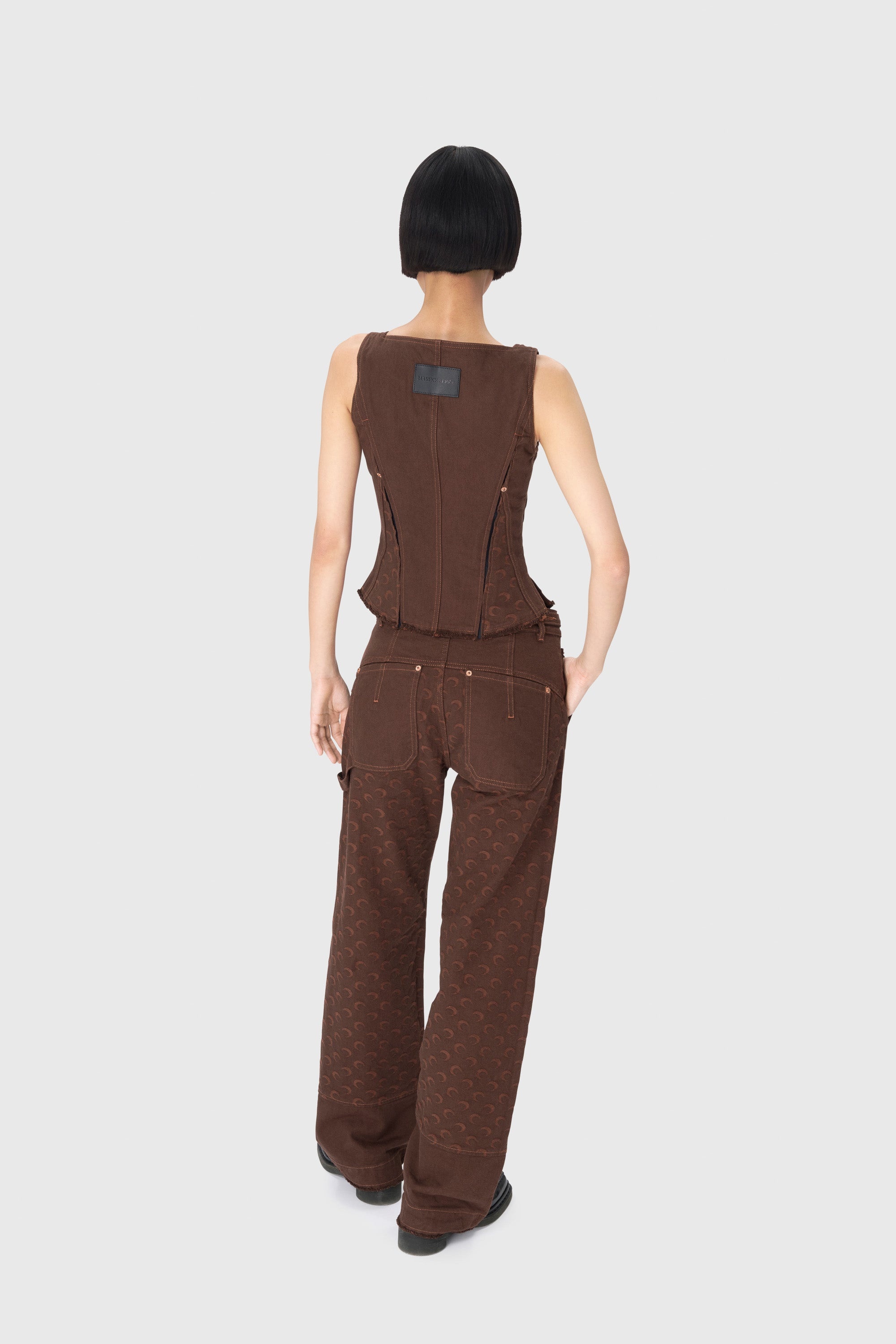 Moon Jacquard Twill Workwear Pants - 3