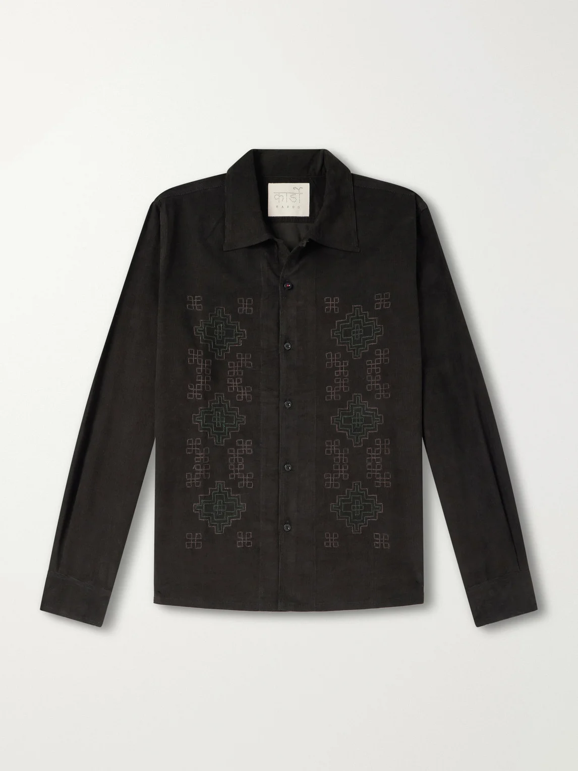 Chintan Embroidered Cotton-Corduroy Shirt - 1