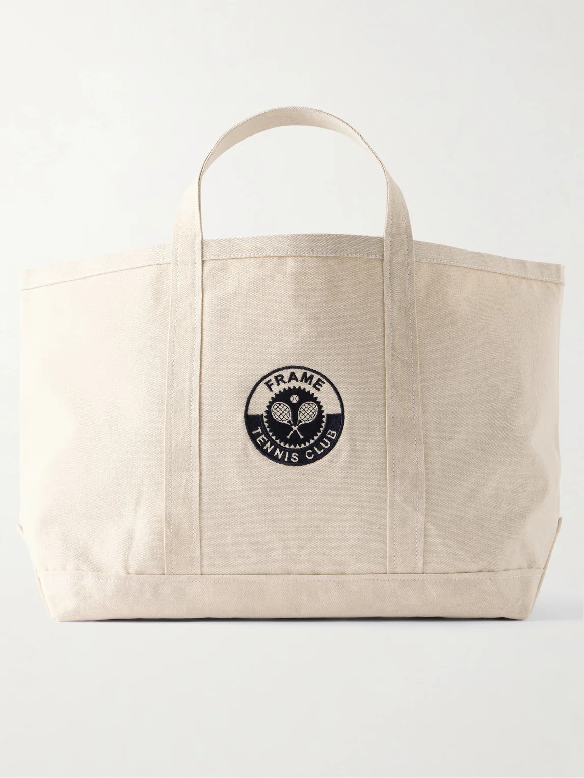 Logo-Appliquéd Cotton-Canvas Tennis Tote Bag - 1
