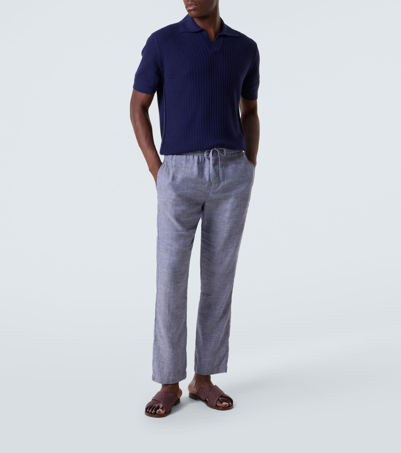FRESCOBOL CARIOCA Oscar linen and cotton straight pants outlook