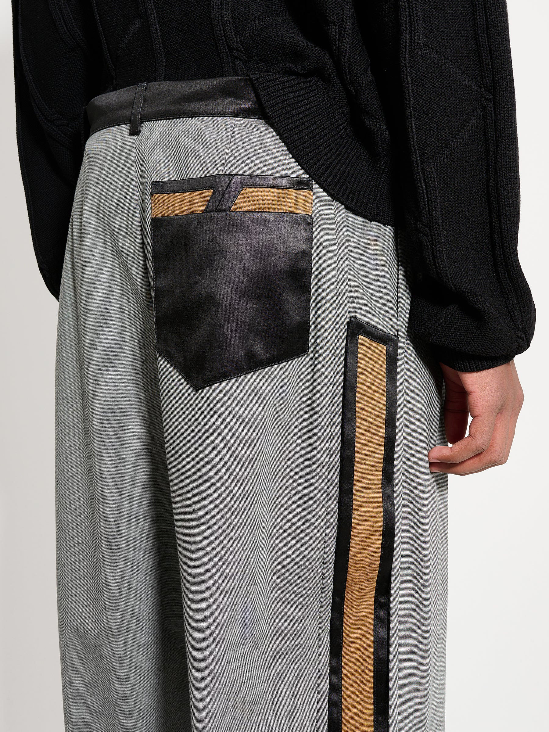 KIKO KOSTADINOV UGO SIDE TROUSER IRON GREY / OCHRE - 5