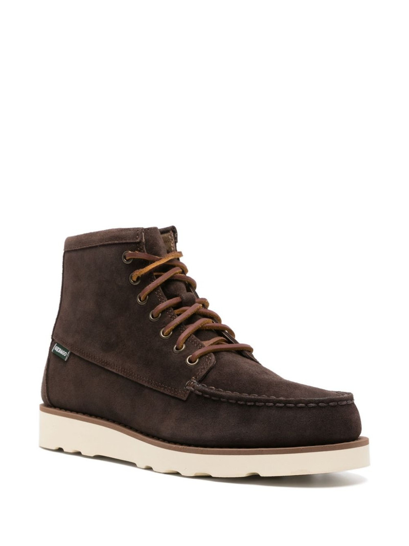 SEBAGO lace-up suede ankle boots outlook
