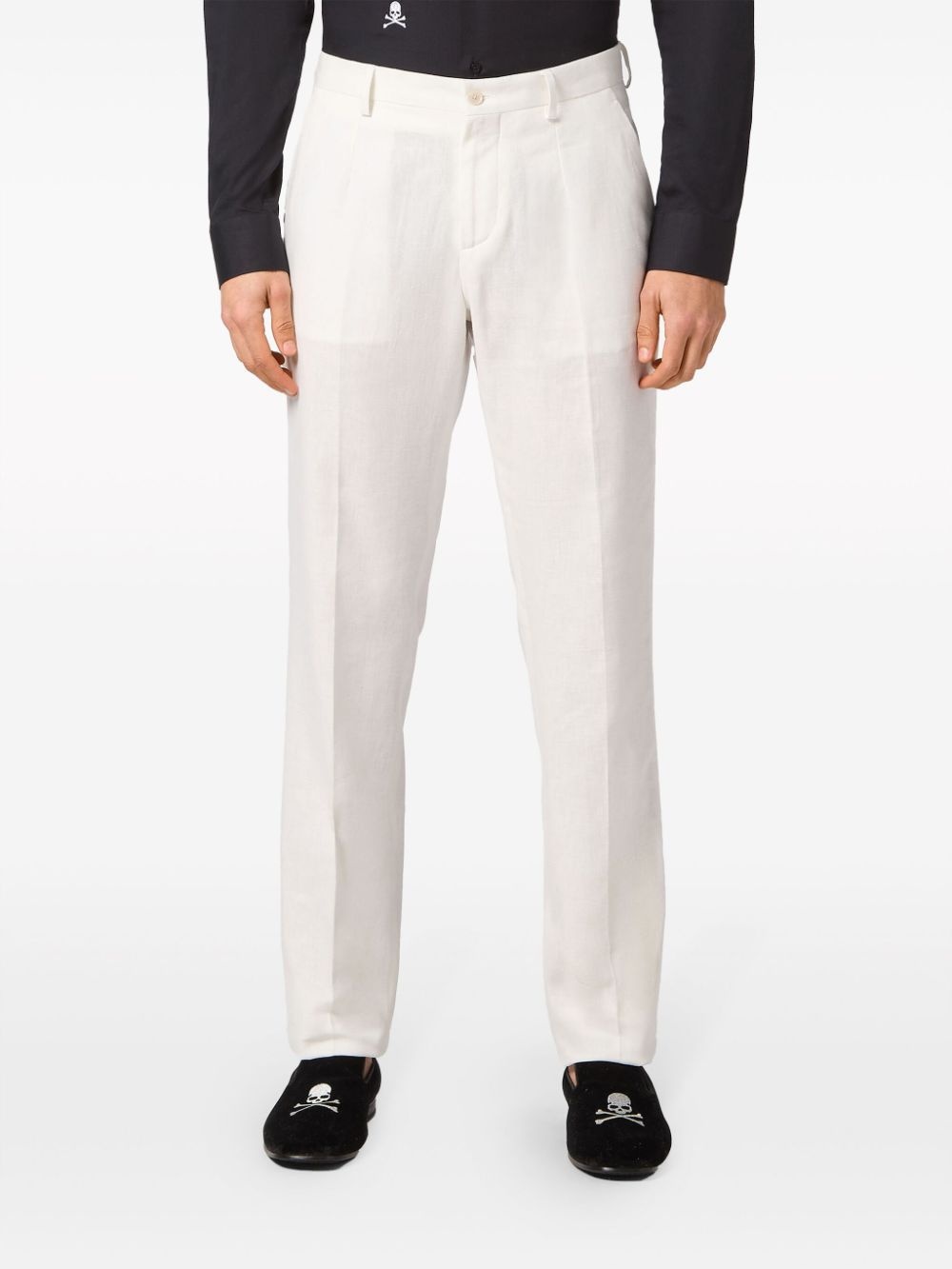 linen tailored trousers - 3
