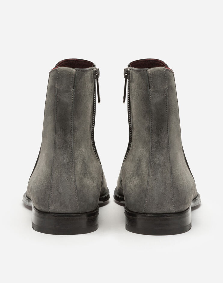 Velvet calfskin chelsea boots - 3