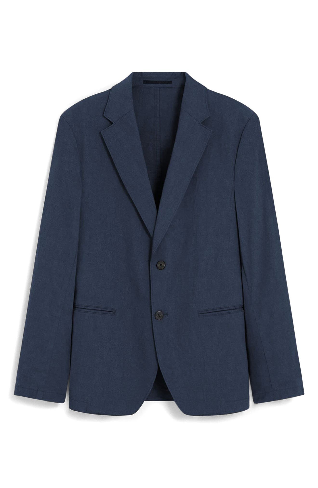 Theory Clinton Navy Stretch Linen Blend Sport Coat in Eclipse at Nordstrom - 5