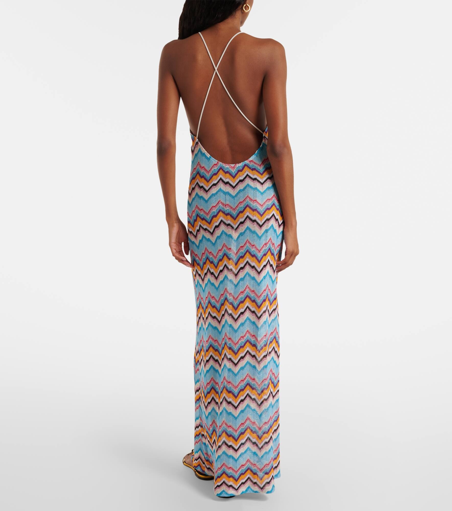 Zigzag lamé beach dress - 3
