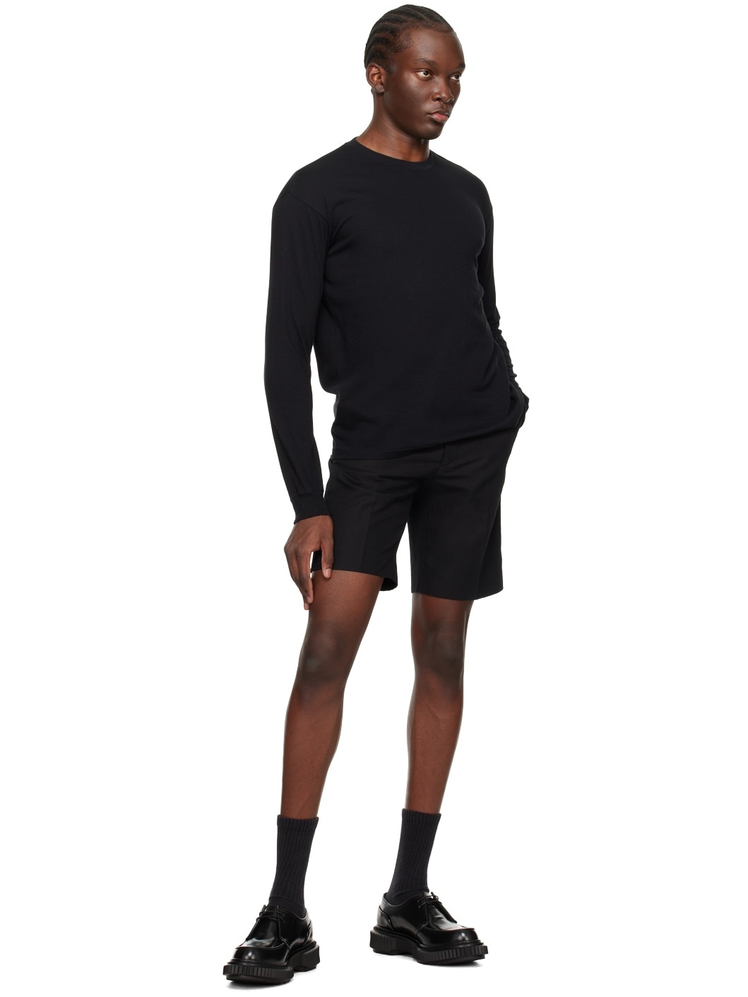 Black Hard Twist Finx Shorts - 4