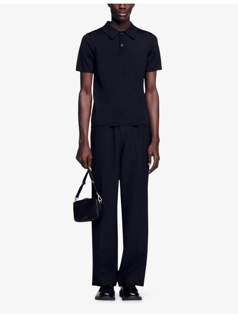 Sandro Stretch-woven polo-shirt outlook
