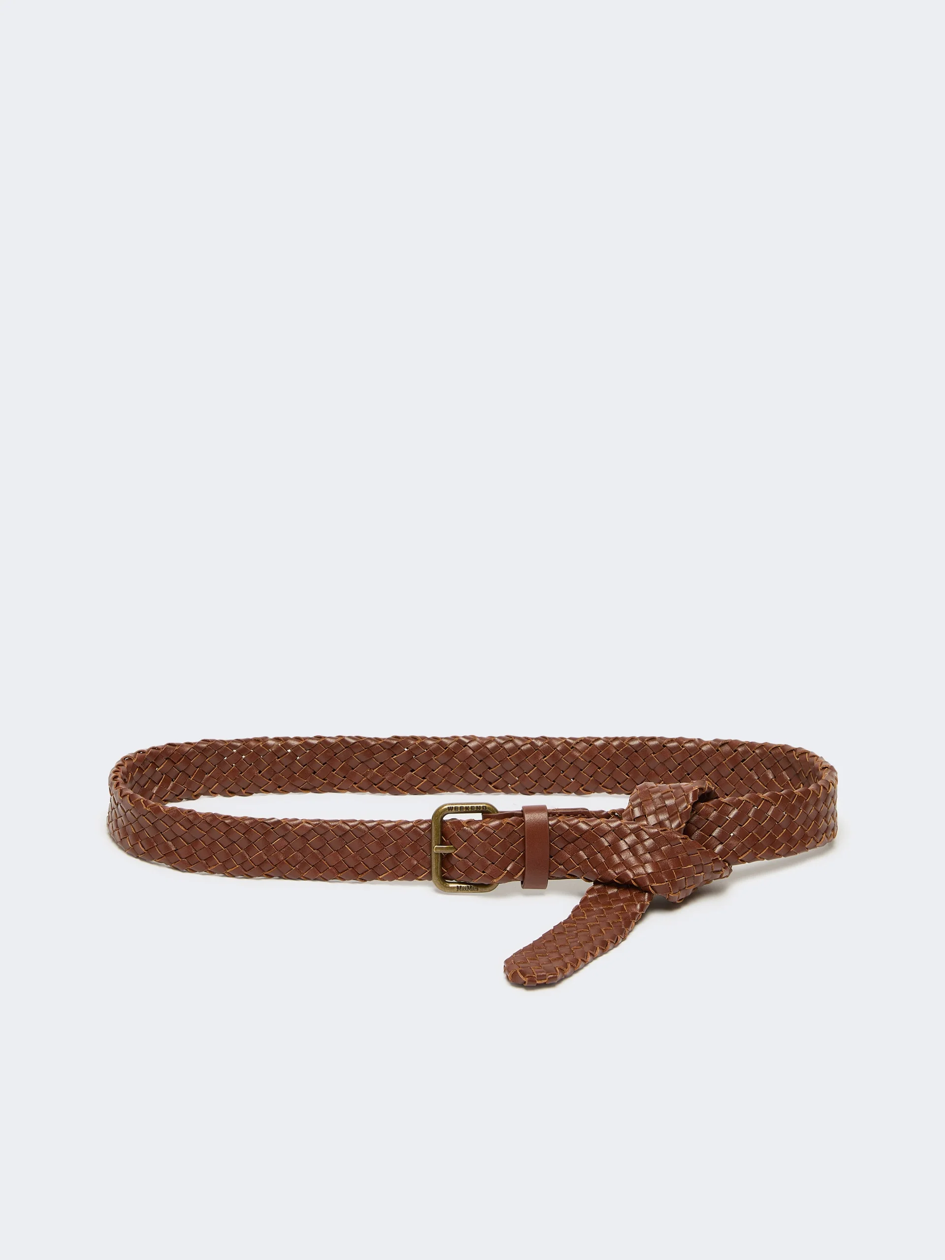 QUAGLIA Woven leather belt - TOBACCO - 1