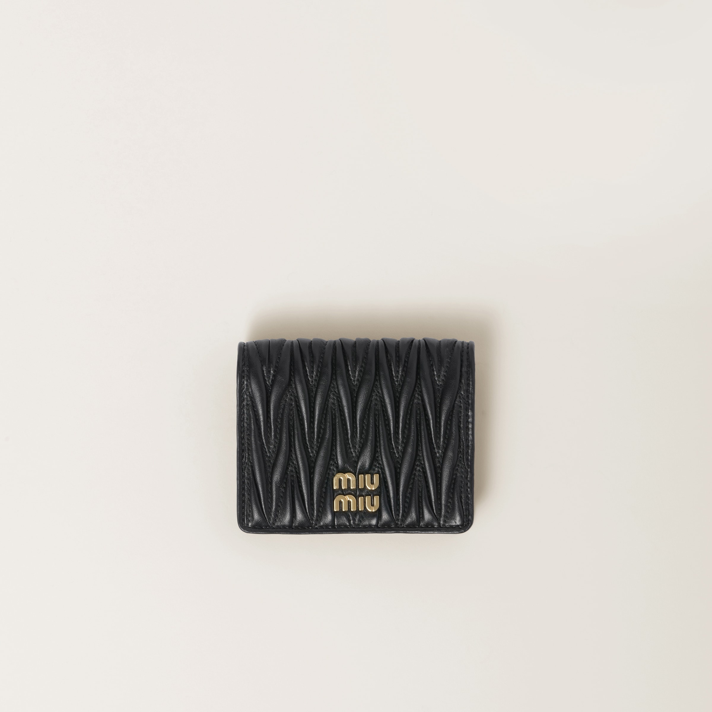 Small matelassé nappa leather wallet - 1