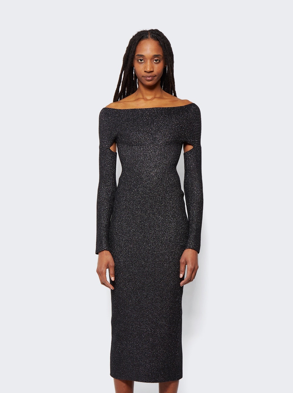 ワンピース KHAITE SS23 MARISOLE DRESS (9045414_K414296) KHAITE Marisole Dress Onyx | thewebster | REVERSIBLE