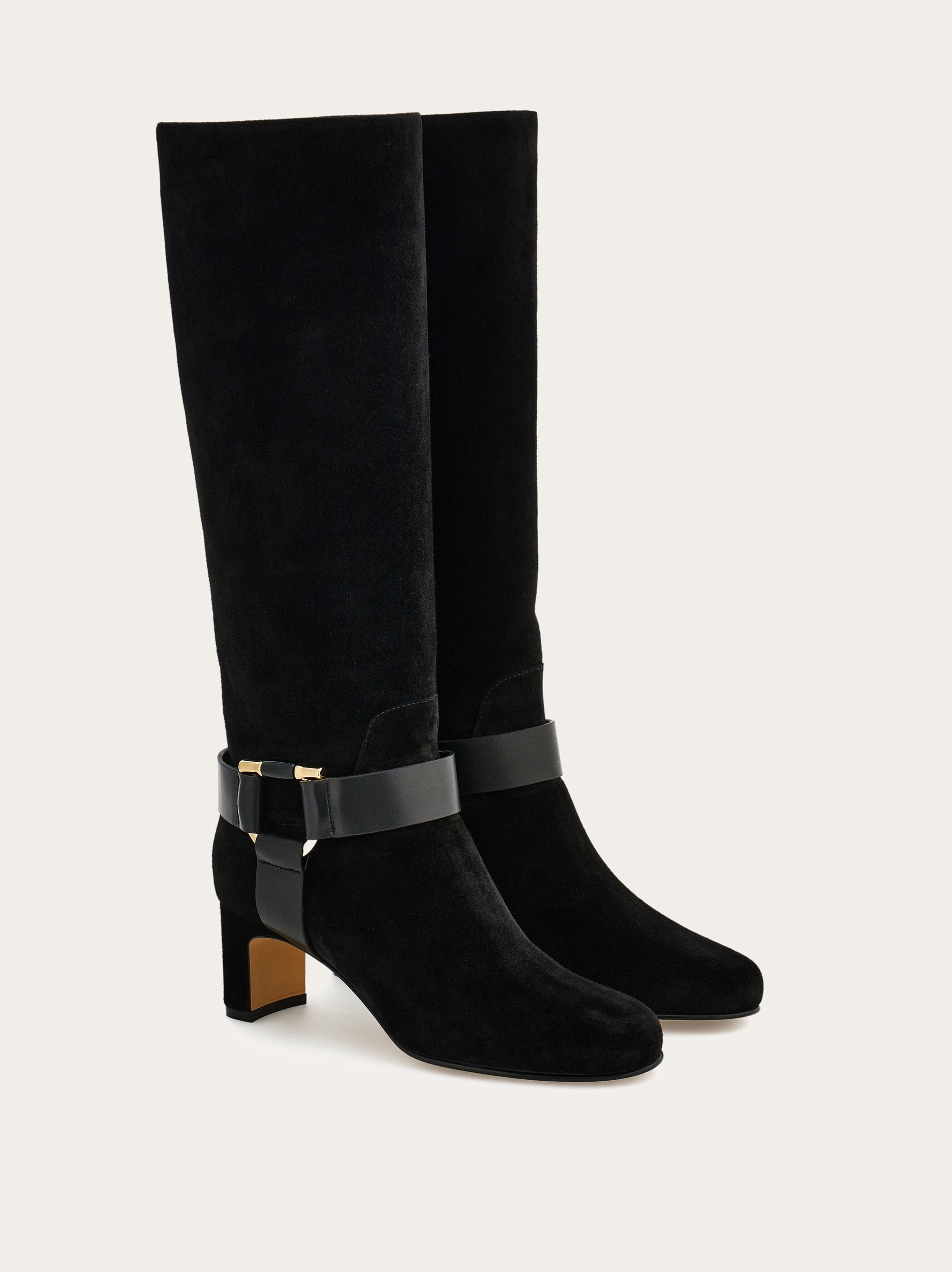 Gancini ornament knee high boot - 5