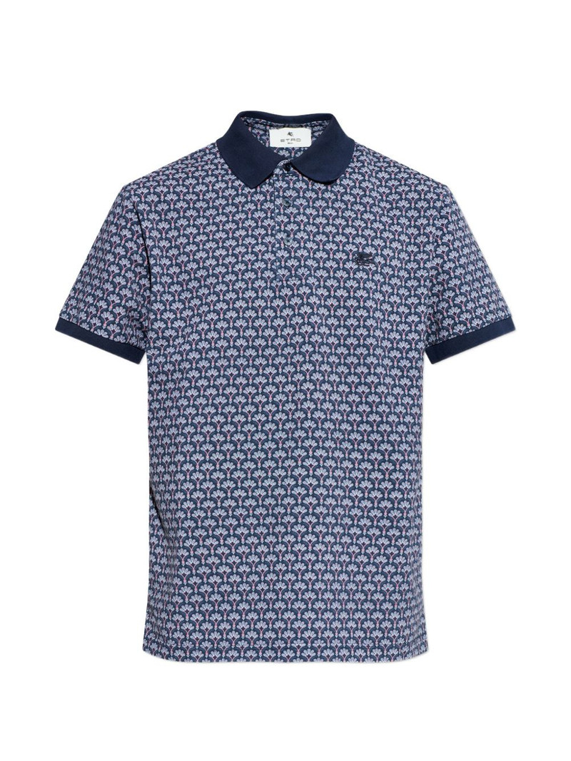 floral-print polo shirt 1