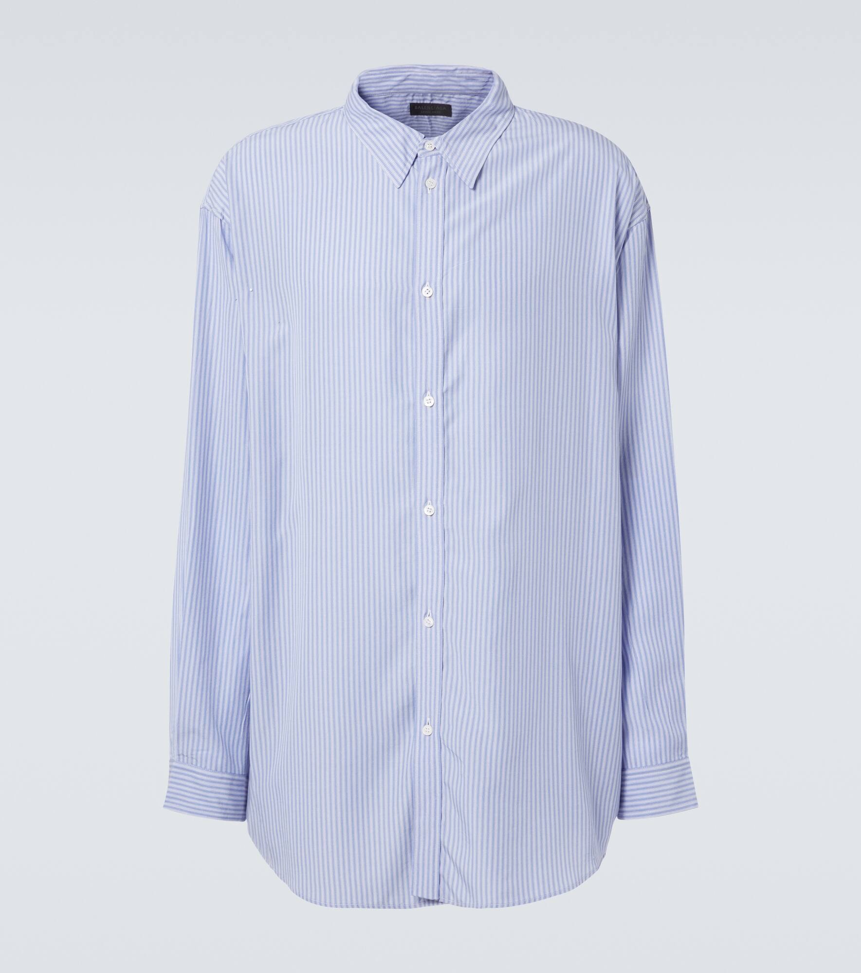 Flowing pinstripe oversized shirt - 1