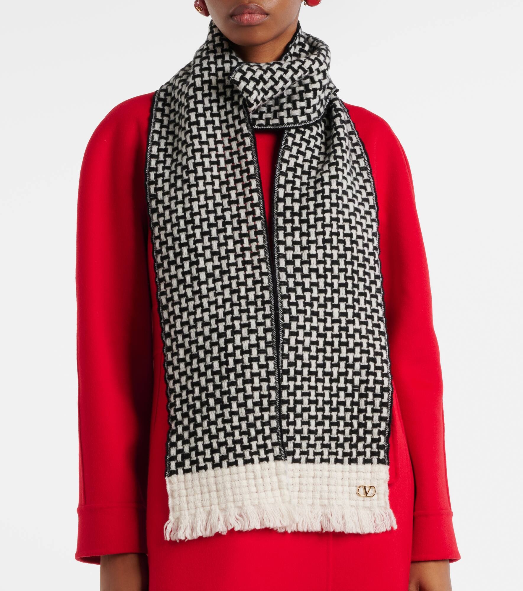 Wool and cashmere scarf - 3