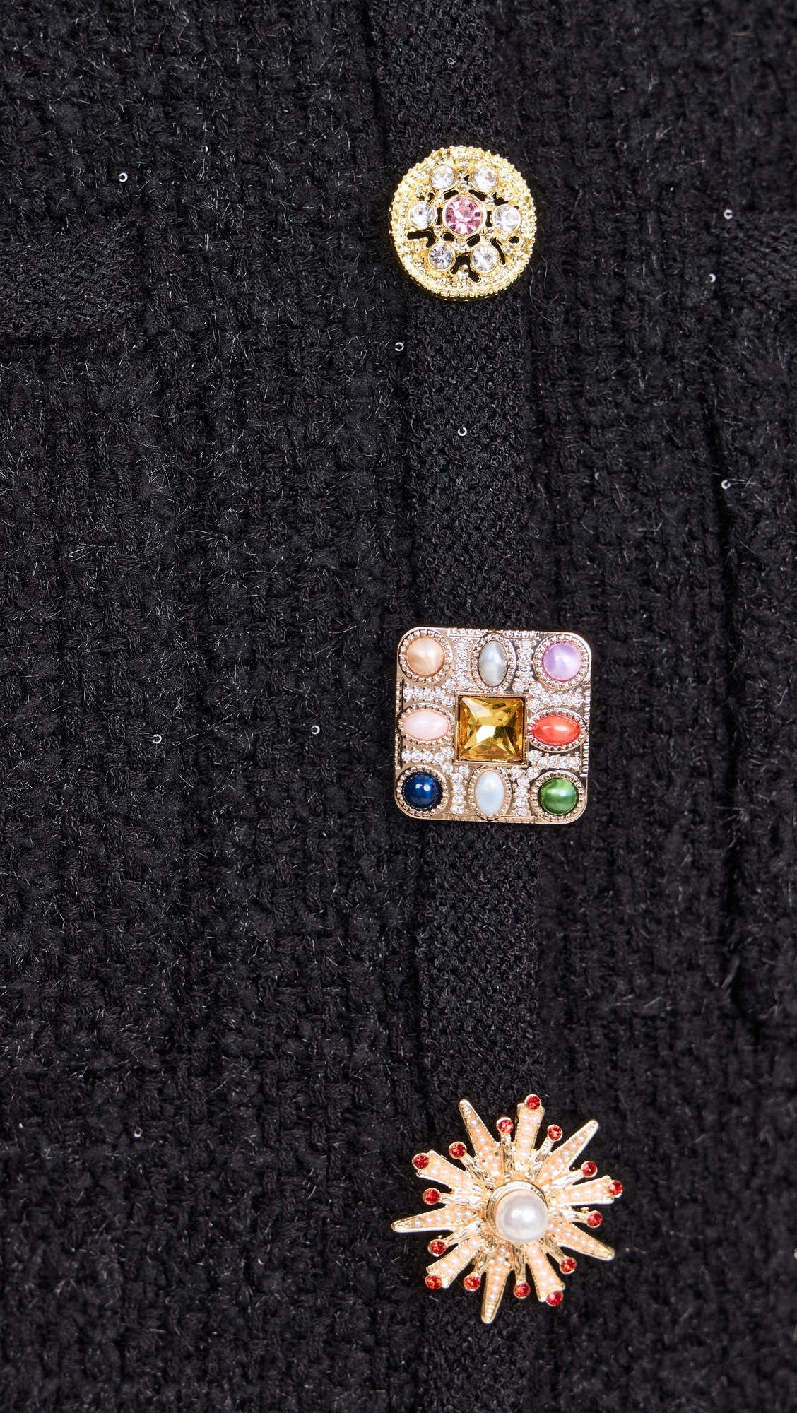 DIANTE L BUTTON KNIT MINI DRESS ブラック Metal button knit mini dress | DIANTÉ (ディアンテ)公式通販サイト