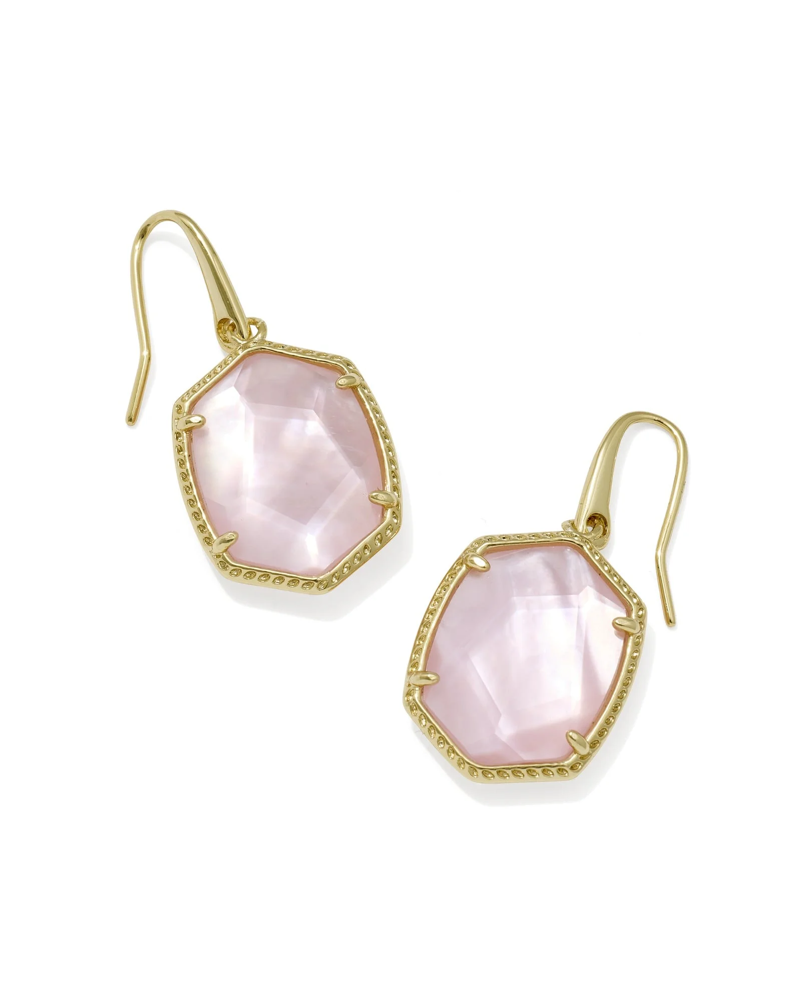 Daphne Gold Frame Drop Earrings - 1