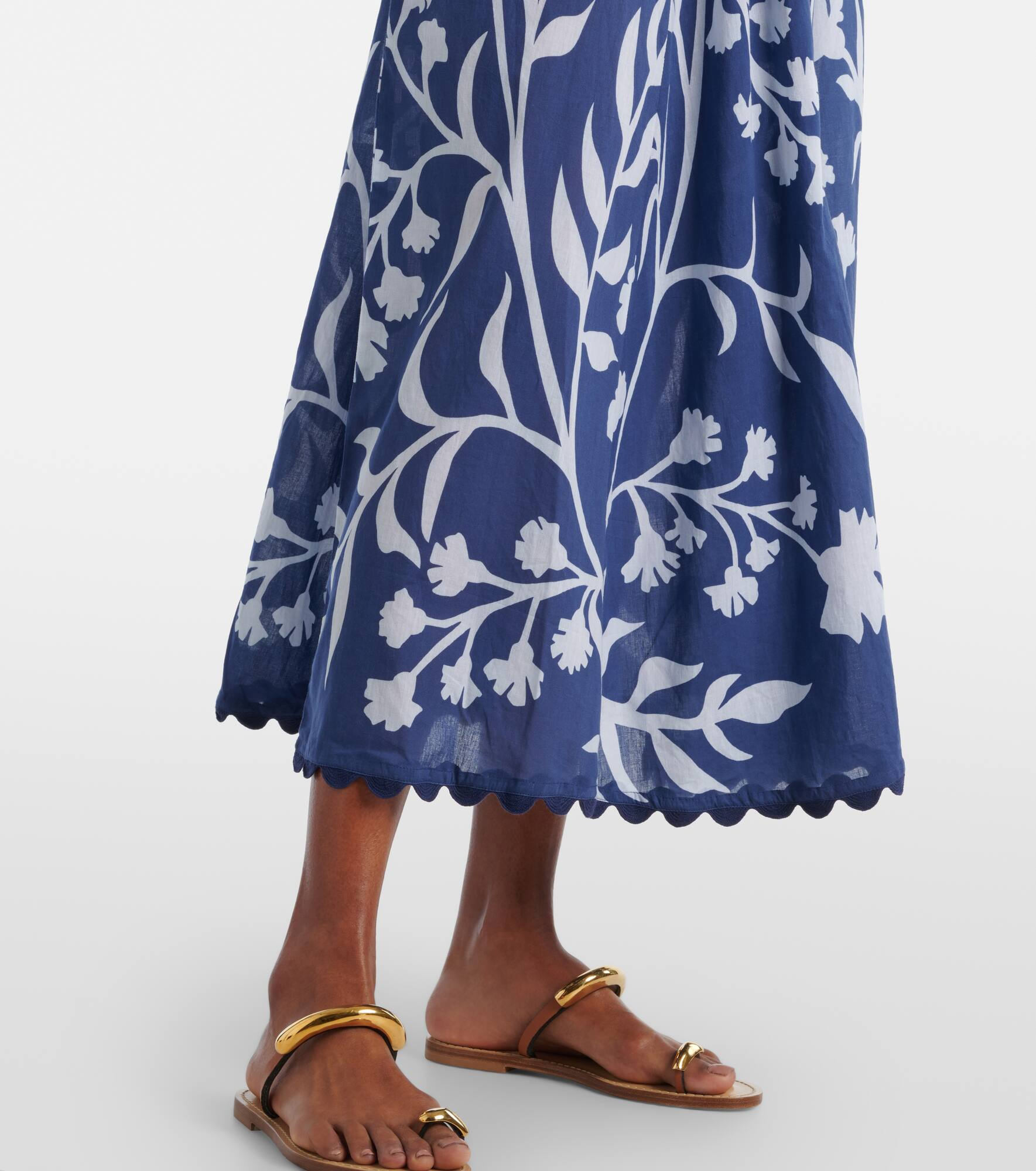 Printed cotton maxi dress - 6