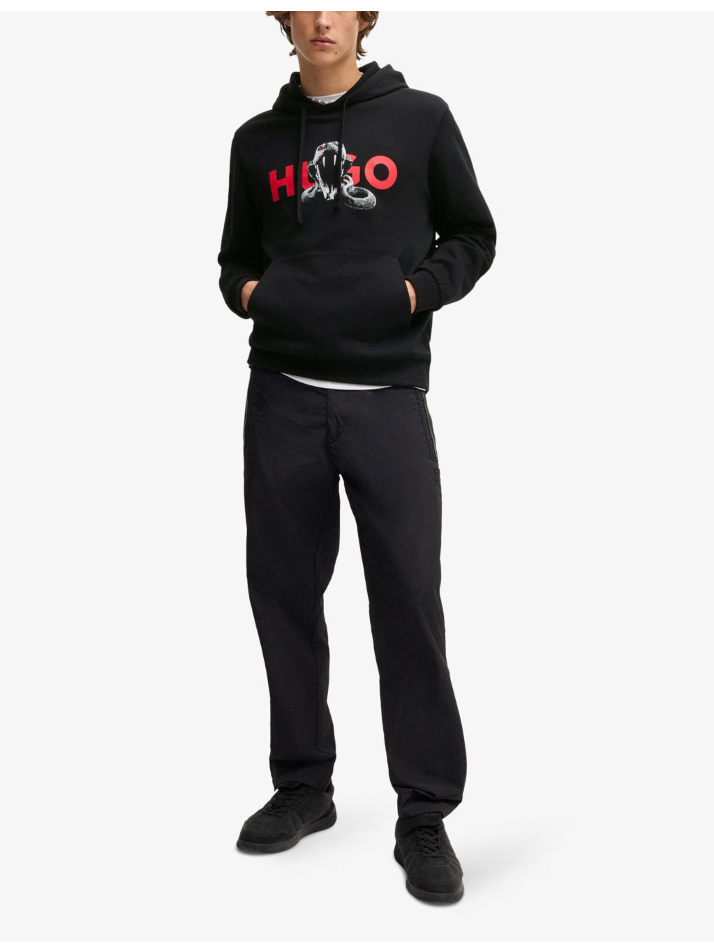 Branded-print kangaroo-pocket cotton-jersey hoody - 2