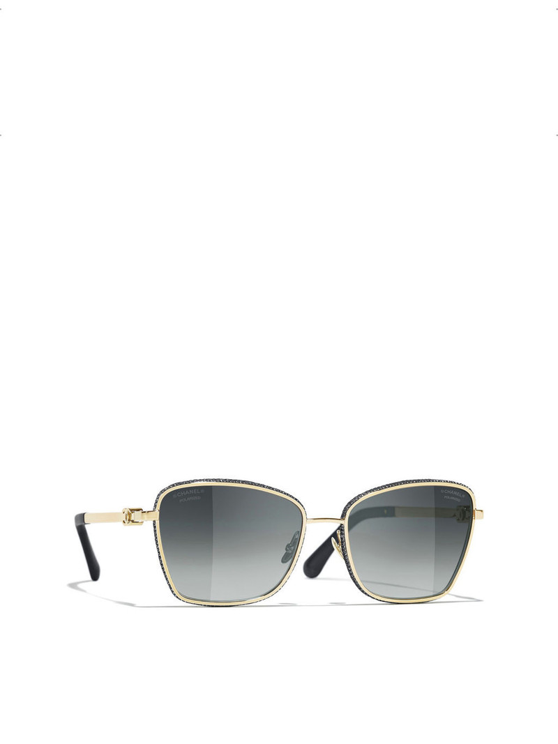 CHANEL CH4289Q Polarised Cat Eye-Frame Metal Sunglasses outlook