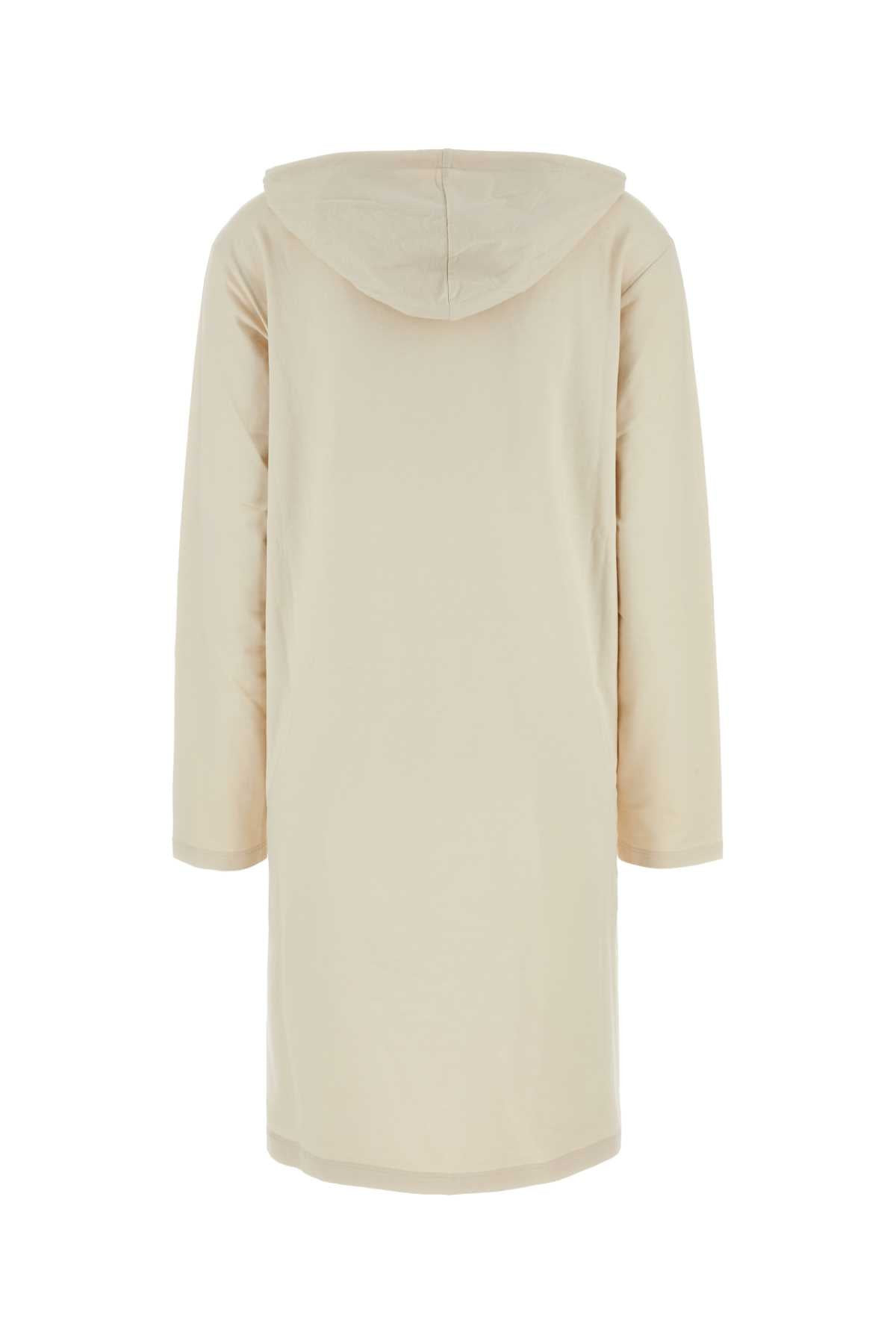 Prada Women Cream Stretch Cotton Sweatshirt Dress - 2
